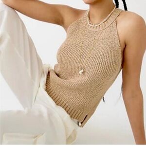 J. Crew Beige Knit Sweater Tank